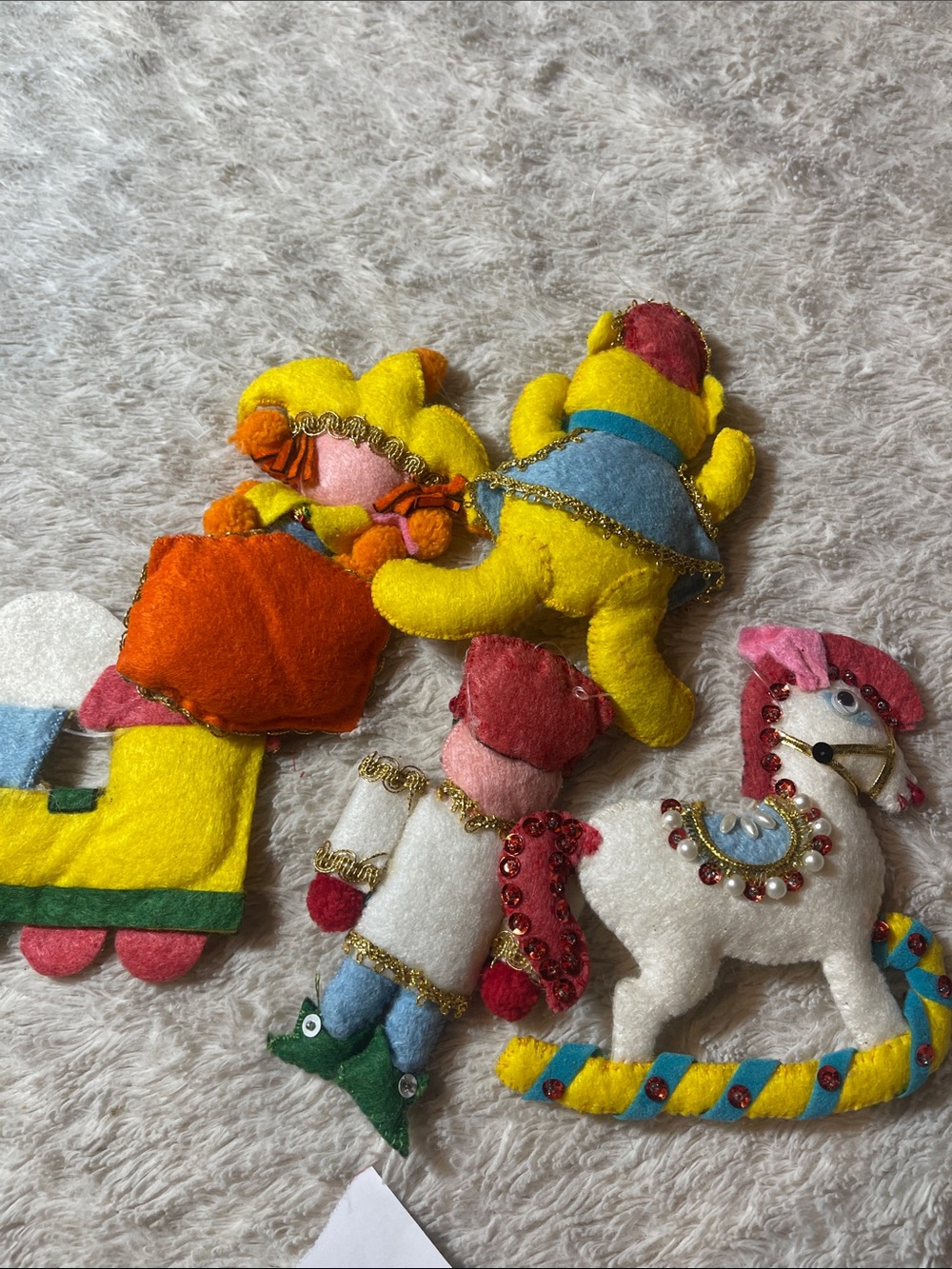 Handcrafted Felt vintage Christmas ornaments kids toys set - Picture 4 of 4